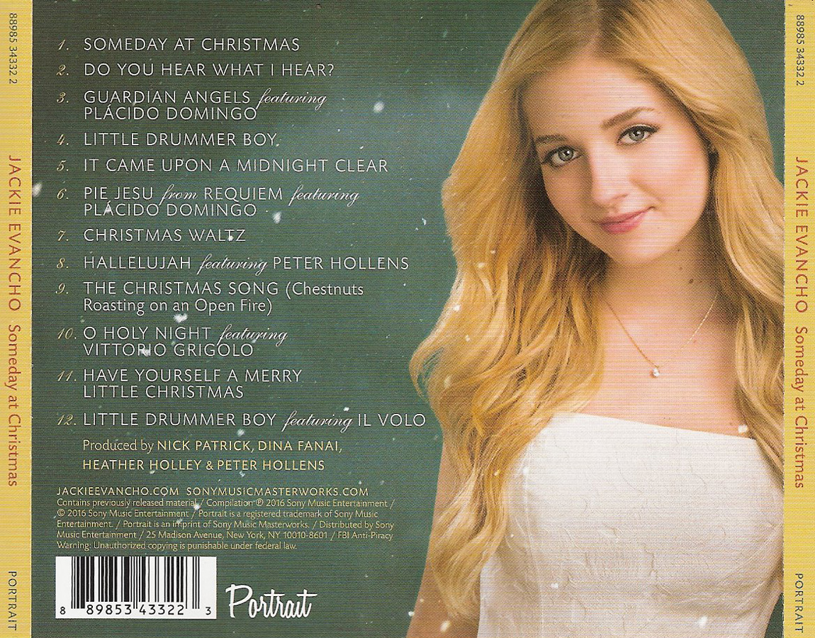 Back Cd Cover For Someday At Christmas